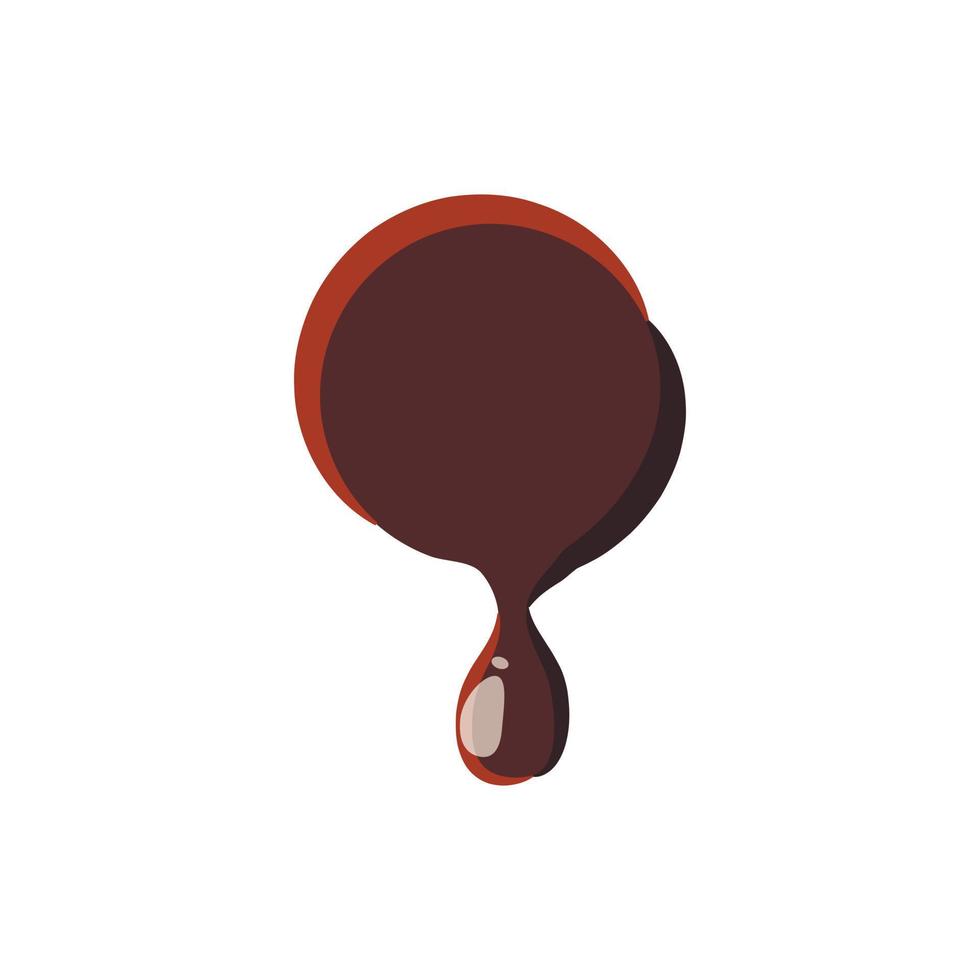 punto del alfabeto latino hecho de chocolate vector