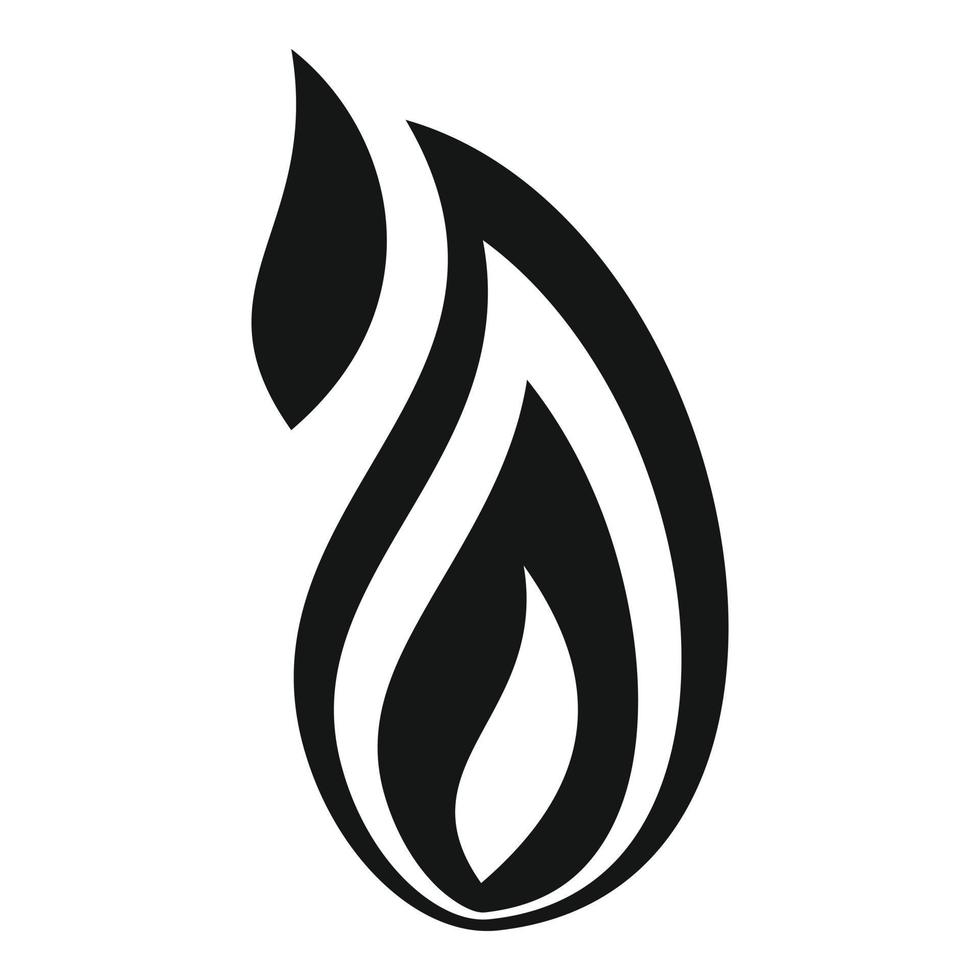 Fire flame speed icon, simple style vector