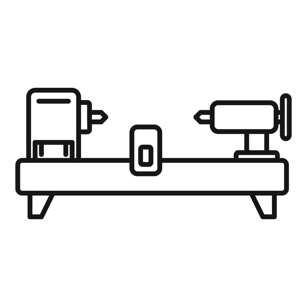 Drilling lathe icon, outline style vector