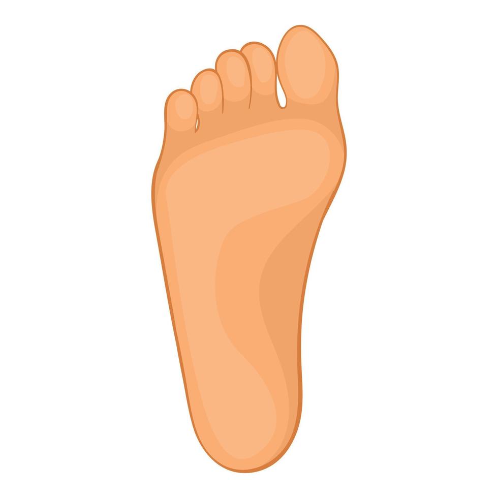 Foot icon, cartoon style vector