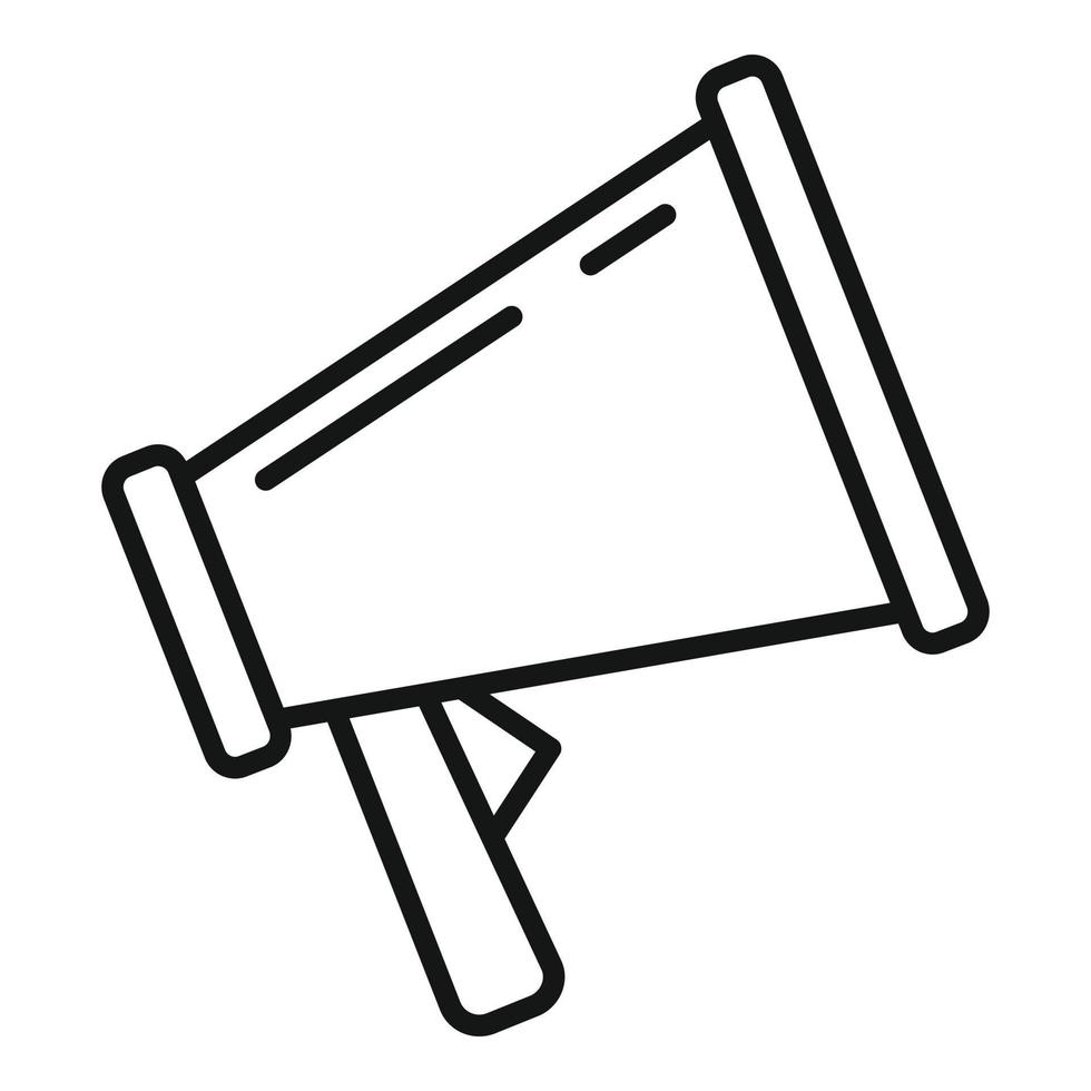 Handle megaphone icon, outline style vector