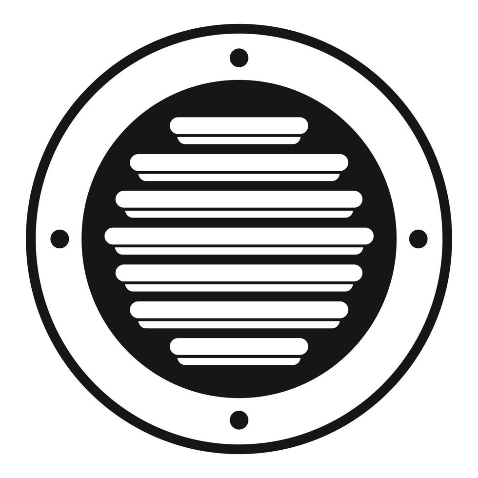 Round ventilation icon, simple style vector