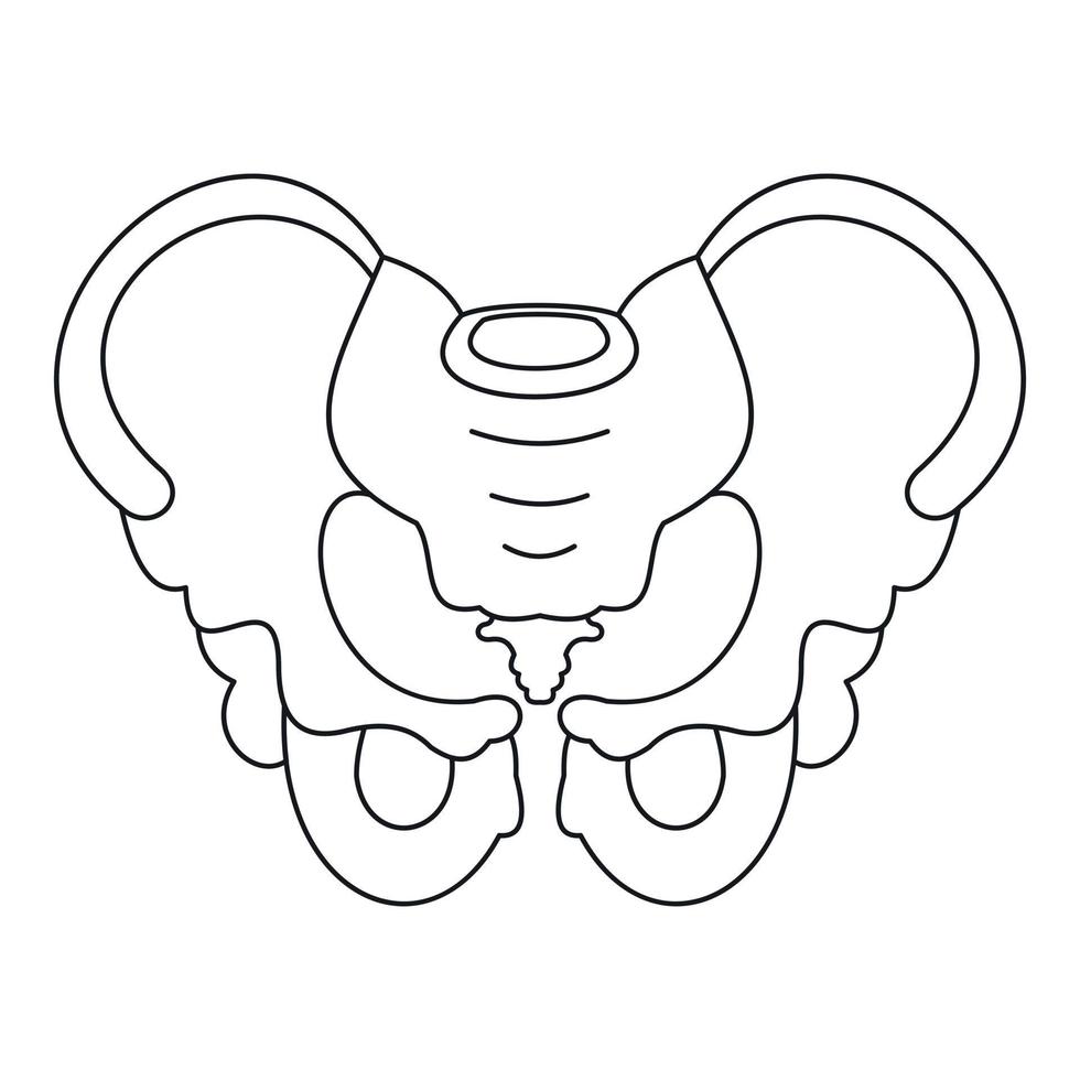 Pelvis icon, outline style vector