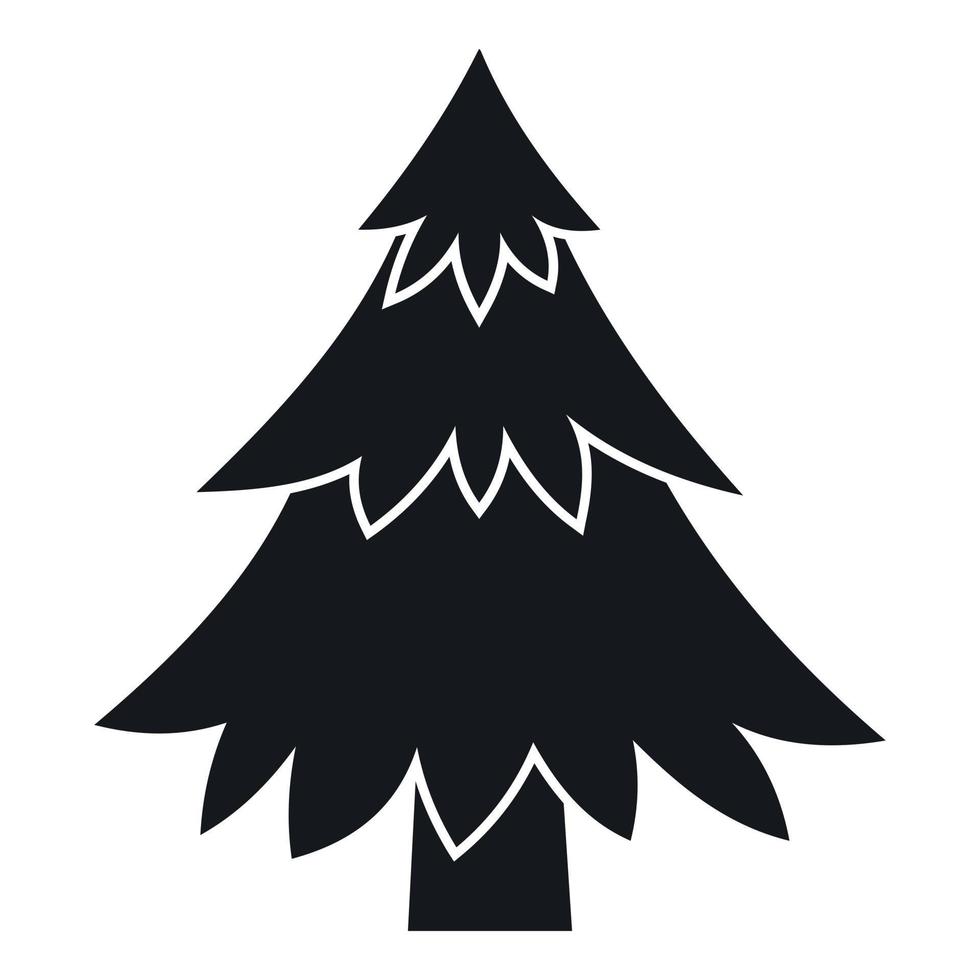 Coniferous tree icon, simple style vector