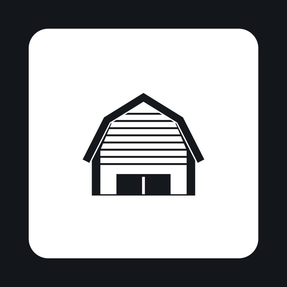 Barn icon in simple style vector