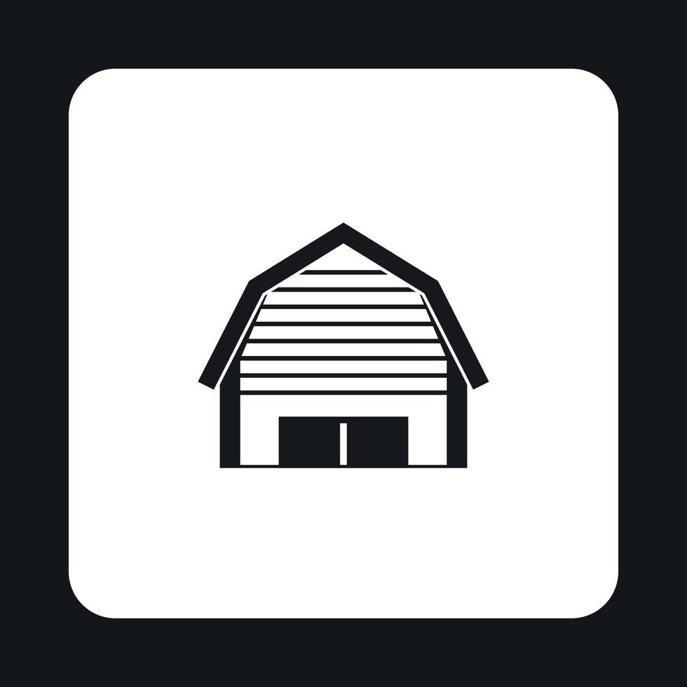 Barn icon in simple style vector