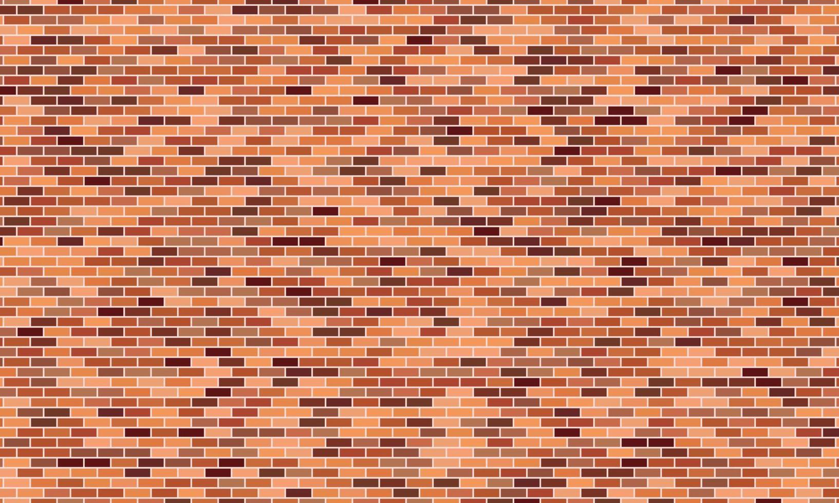 Red brick wall background. Vector illustration