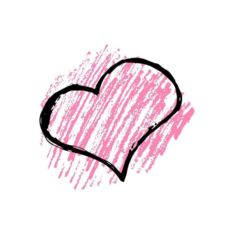 Sketch Scribble Hearts on red background. Hand drawn Pencil Scribble Hearts. Vector illustration