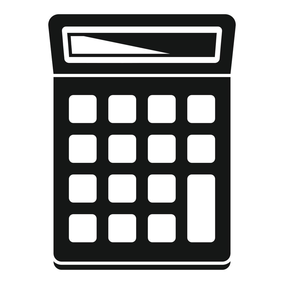 University calculator icon, simple style vector