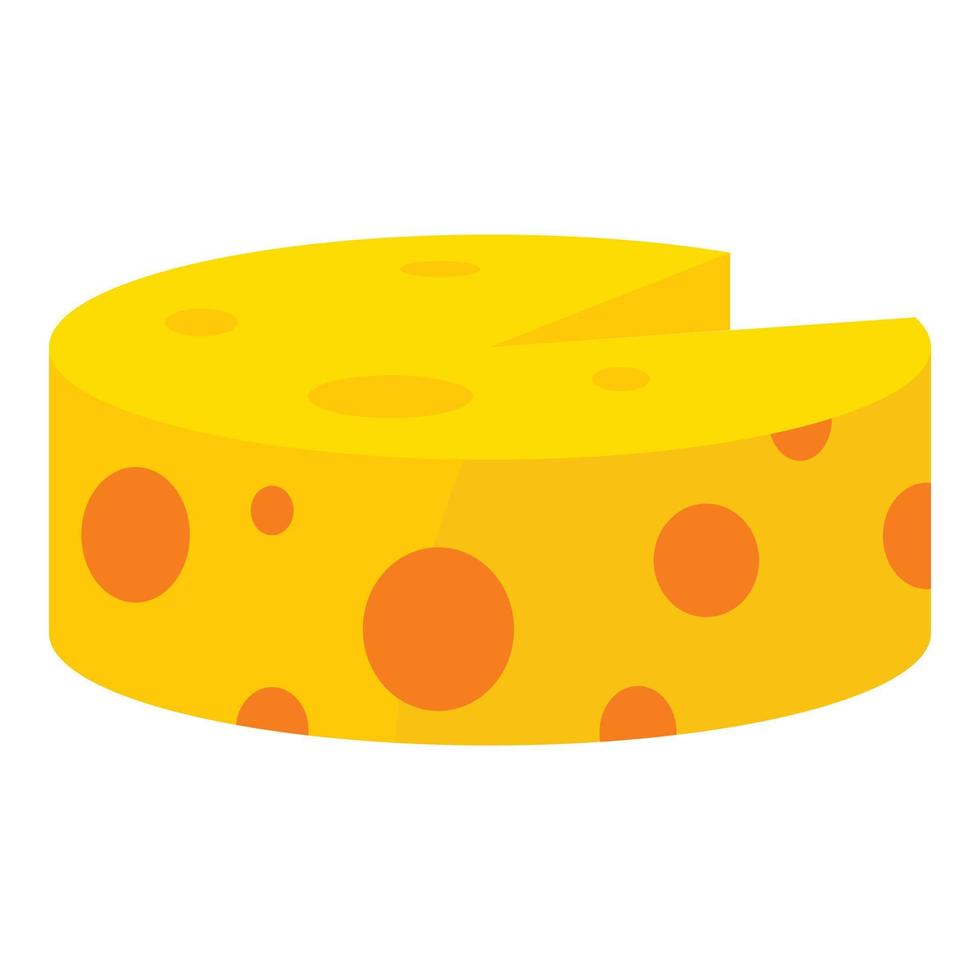 Cheese icon, cartoon style vector