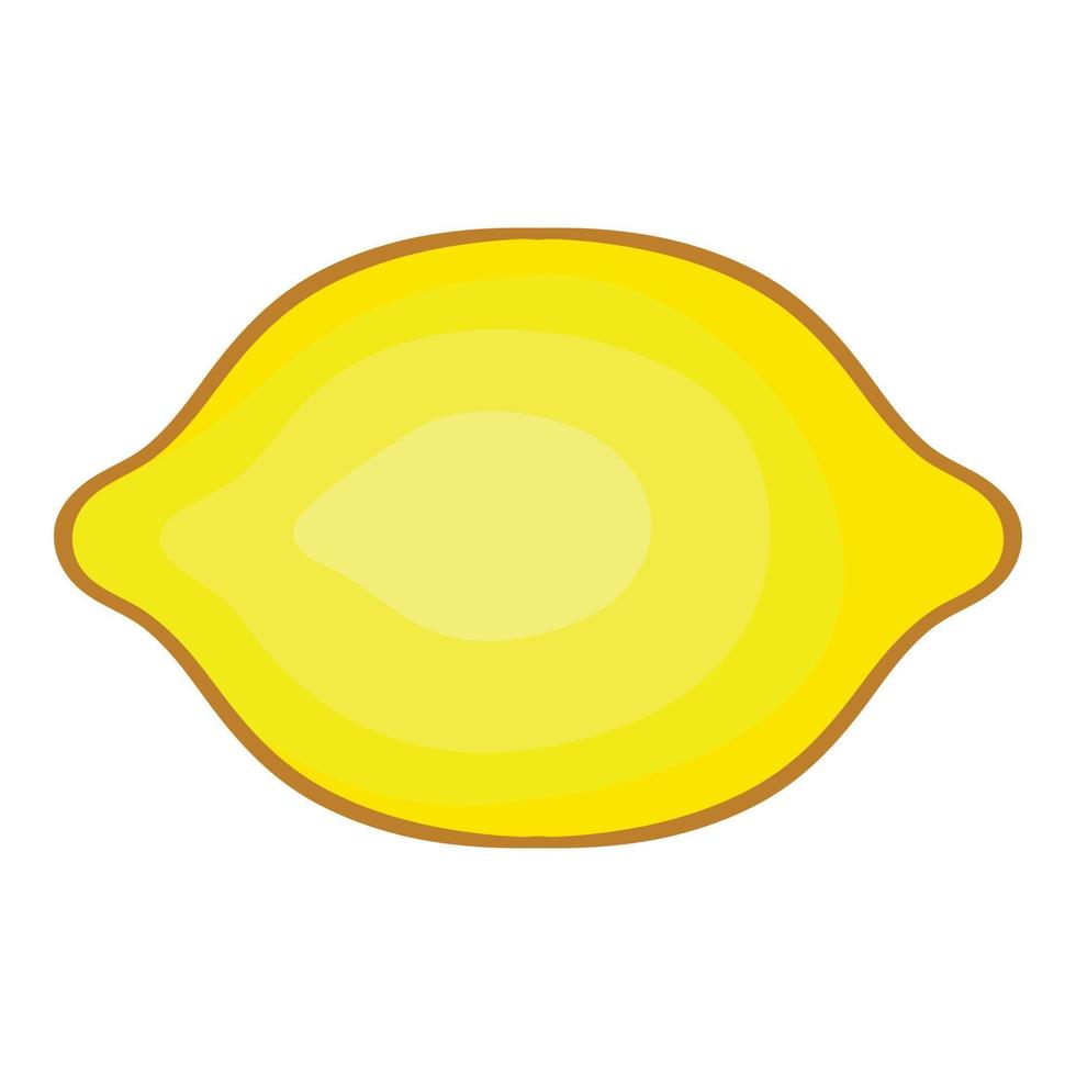 Lemon icon, cartoon style vector