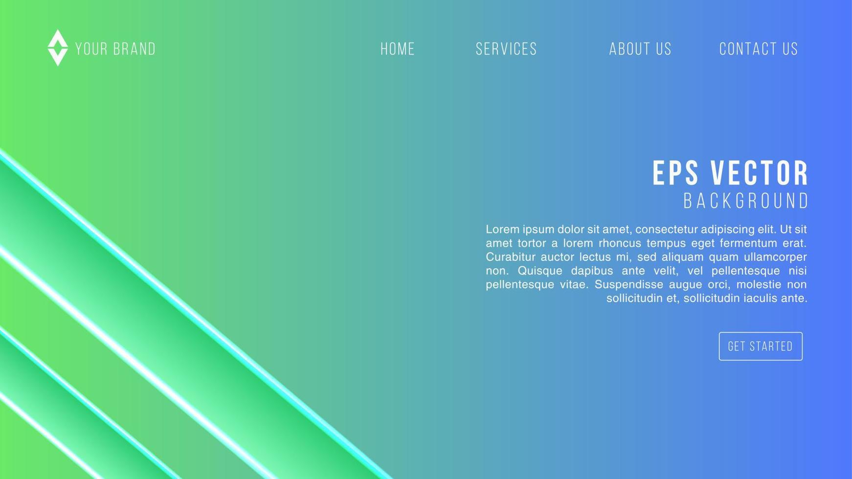 Blue Green Gradient Web Design Abstract Background EPS 10 Vector For Website, Landing Page, Home Page, Web Page