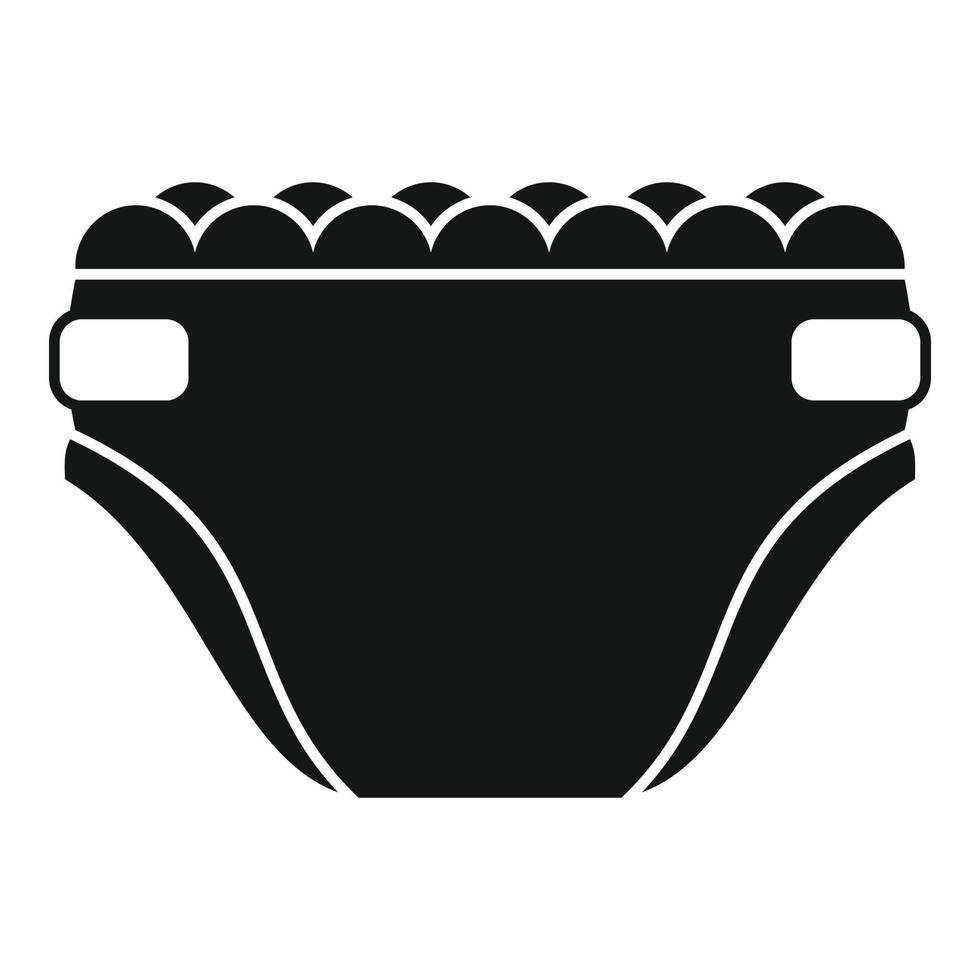 Protection diaper icon, simple style vector