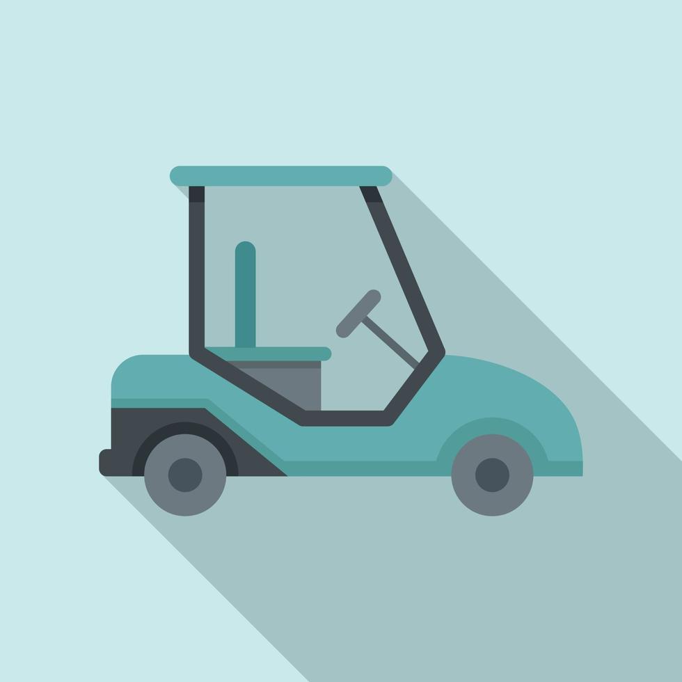 Golf cart auto icon, flat style vector