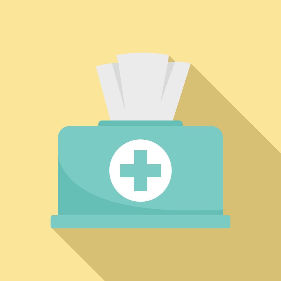Disinfection wipes icon, flat style vector