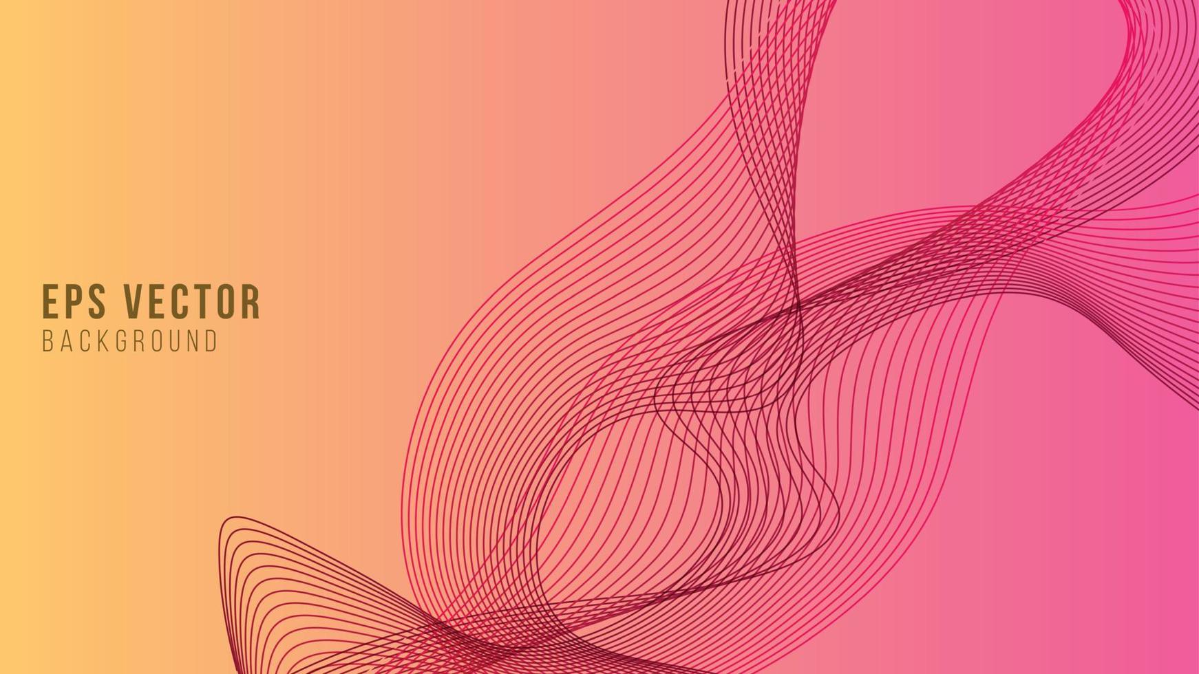 Yellow Pink Gradient Line shape Background Abstract EPS Vector