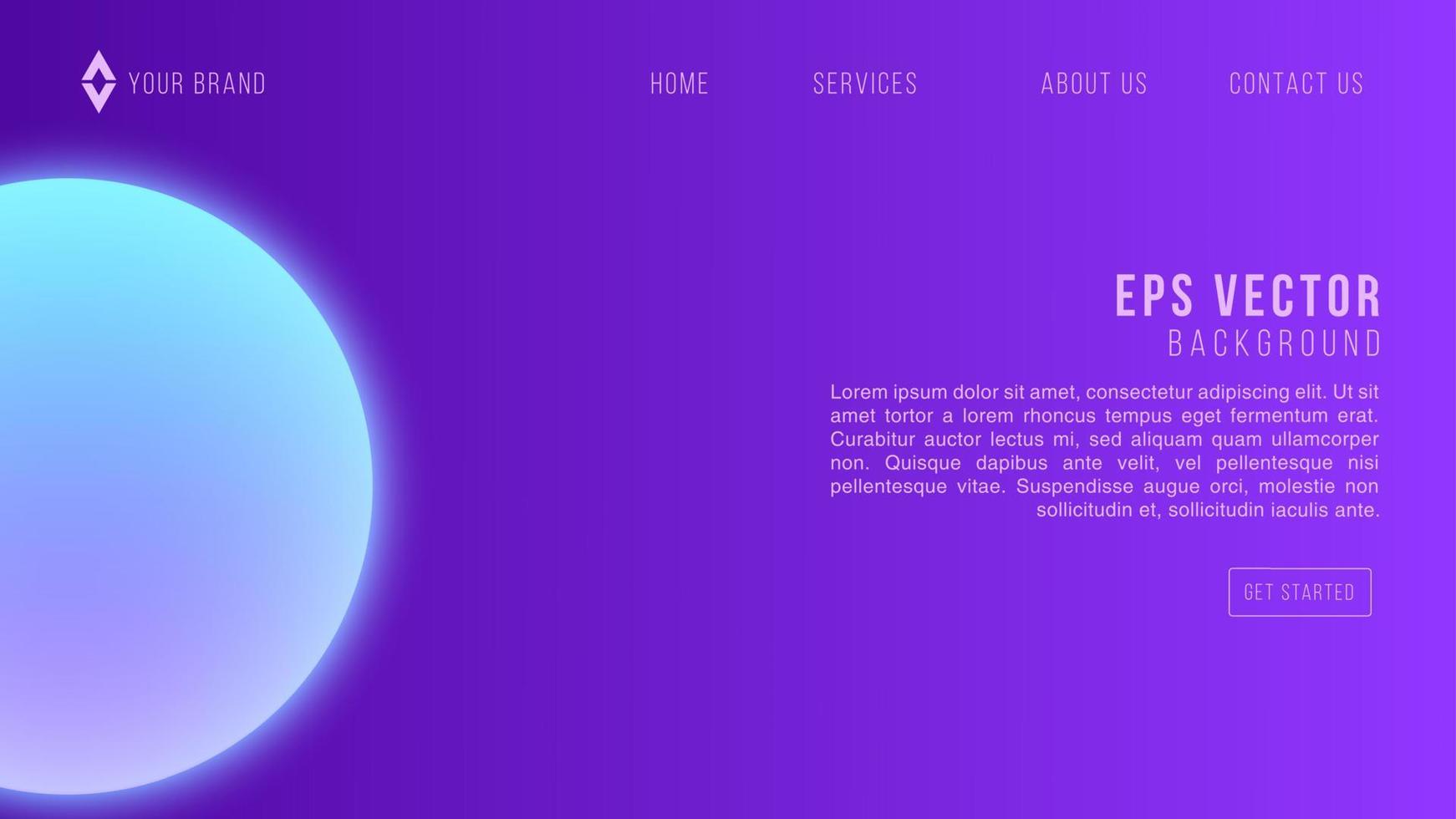 Blue Purple Gradient Web Design Abstract Background EPS 10 Vector For Website, Landing Page, Home Page, Web Page