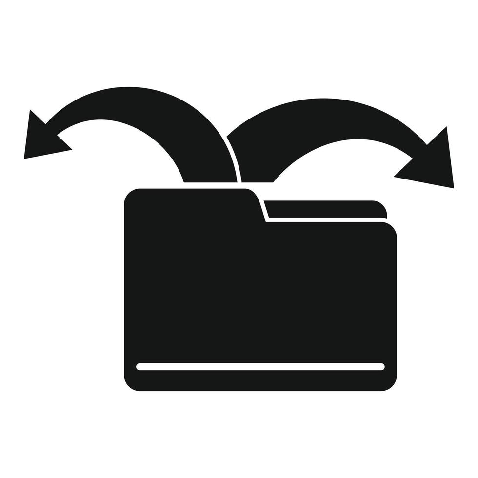 Restructure file icon, simple style vector