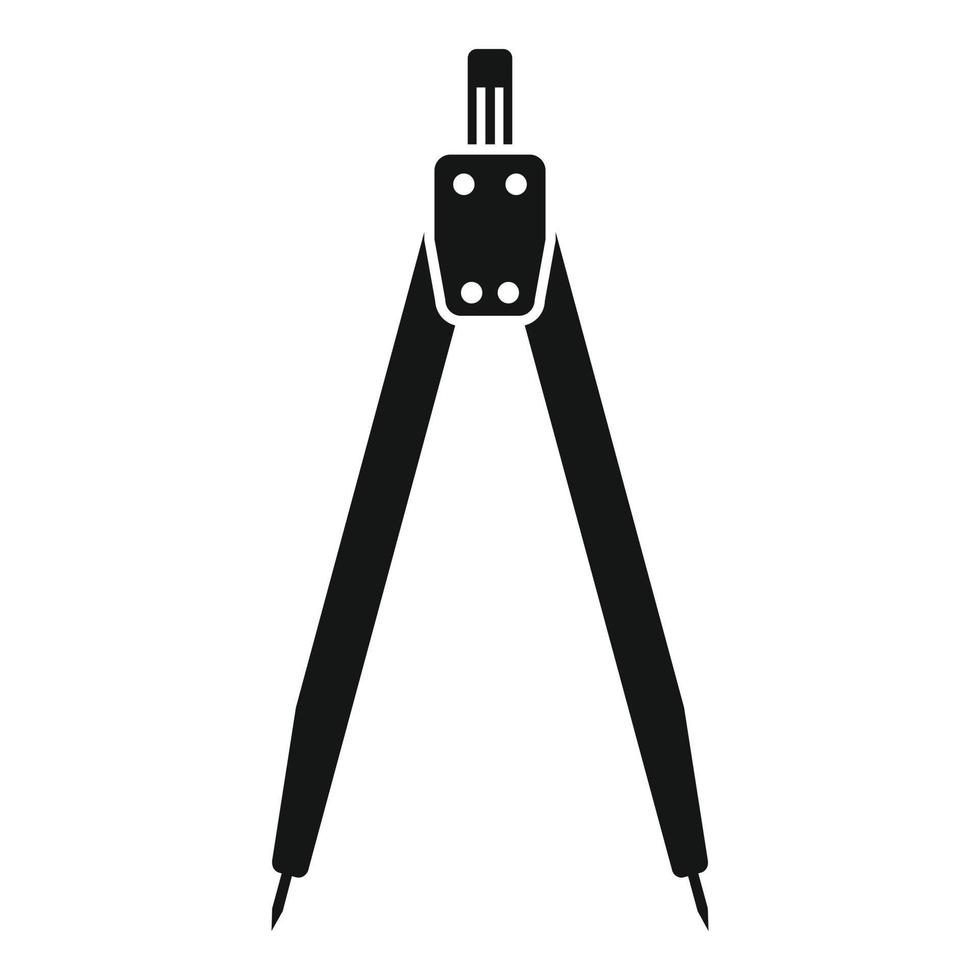 Carpenter compass icon, simple style vector