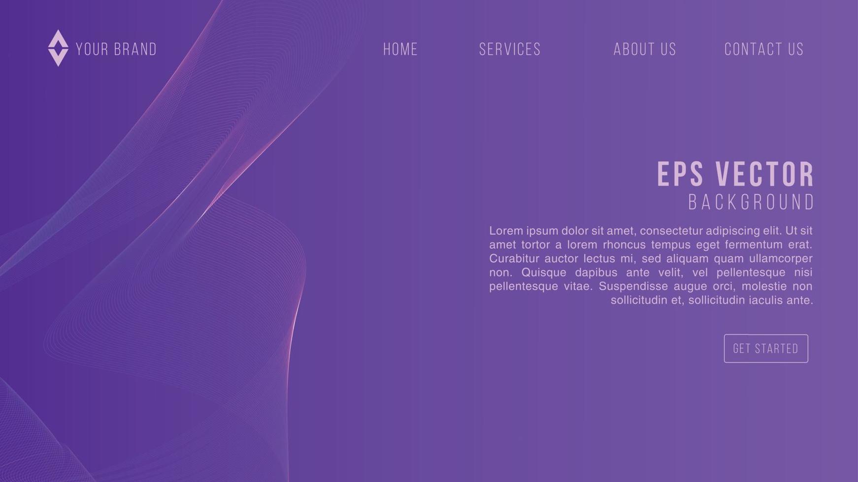 Blue Purple Gradient Web Design Abstract Background EPS 10 Vector For Website, Landing Page, Home Page, Web Page