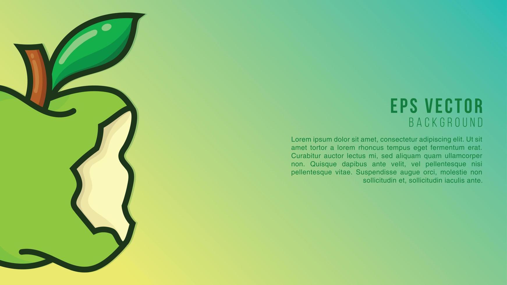 Green Apple Gradient Line Shape Background Abstract EPS Vector