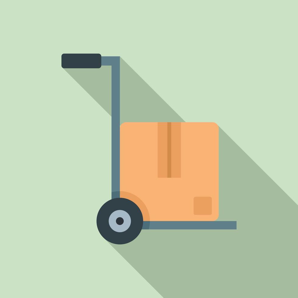 Warehouse cart icon, flat style vector