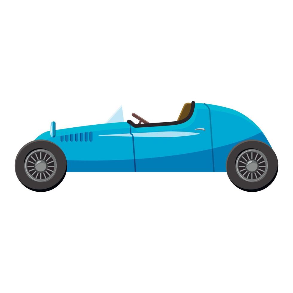 Blue sport car icon, isometric 3d style vector