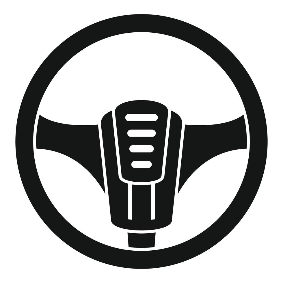 New steering wheel icon, simple style vector