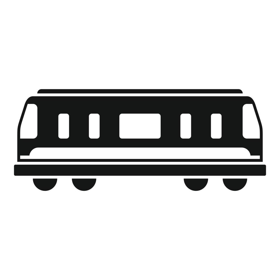 icono de vagón de pasajeros de tren, estilo simple vector