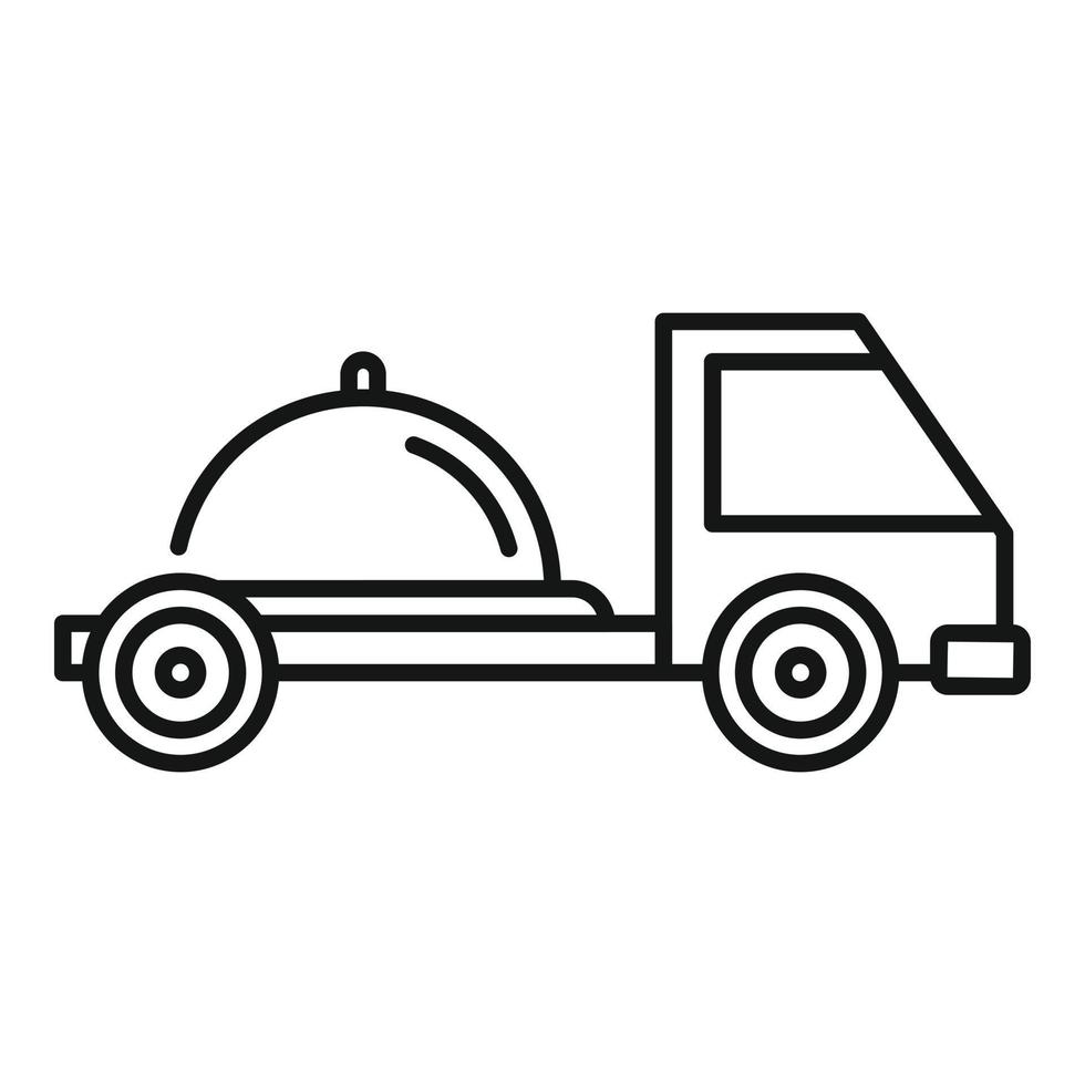 Food home delivery icon, outline style vector