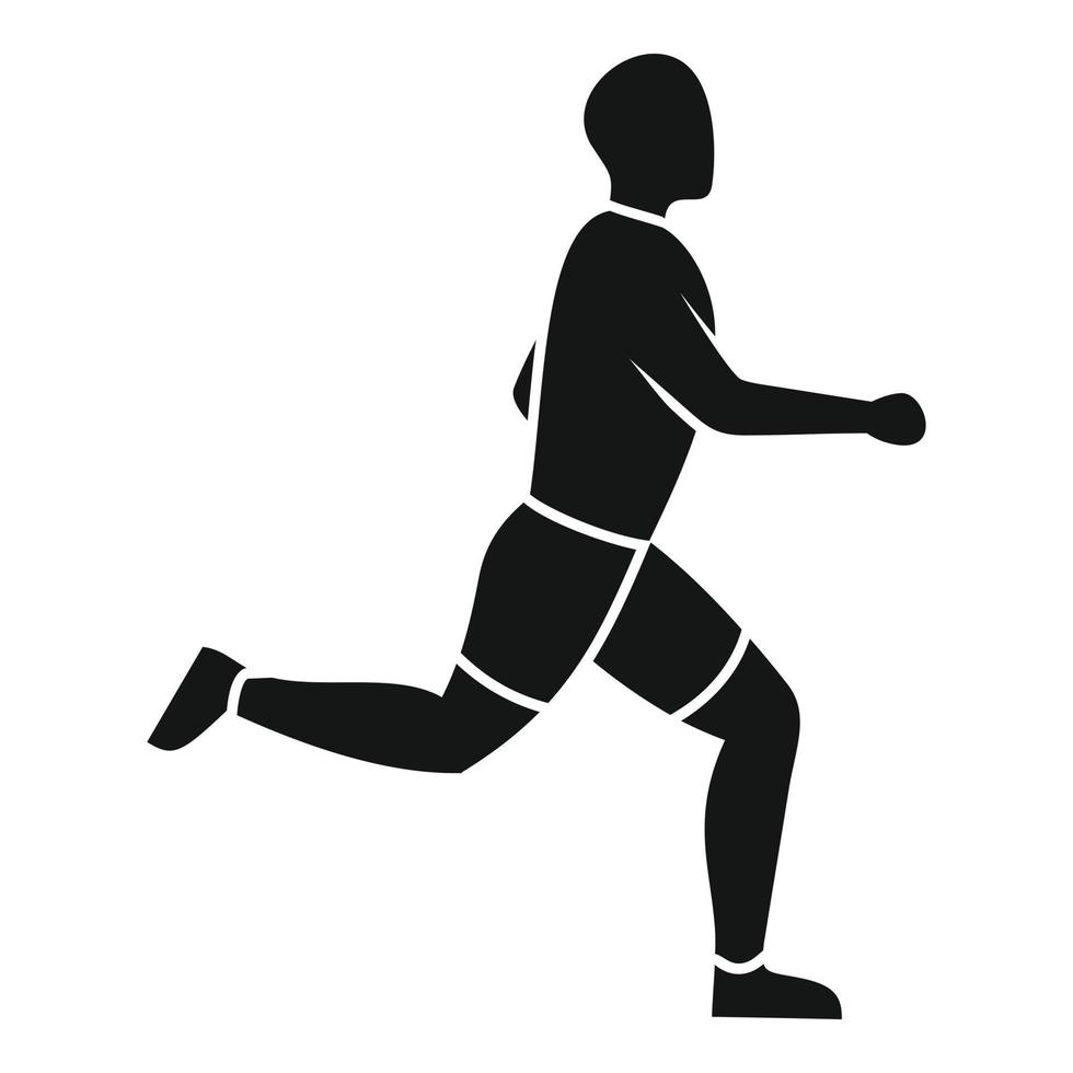 Running sportsman icon, simple style vector