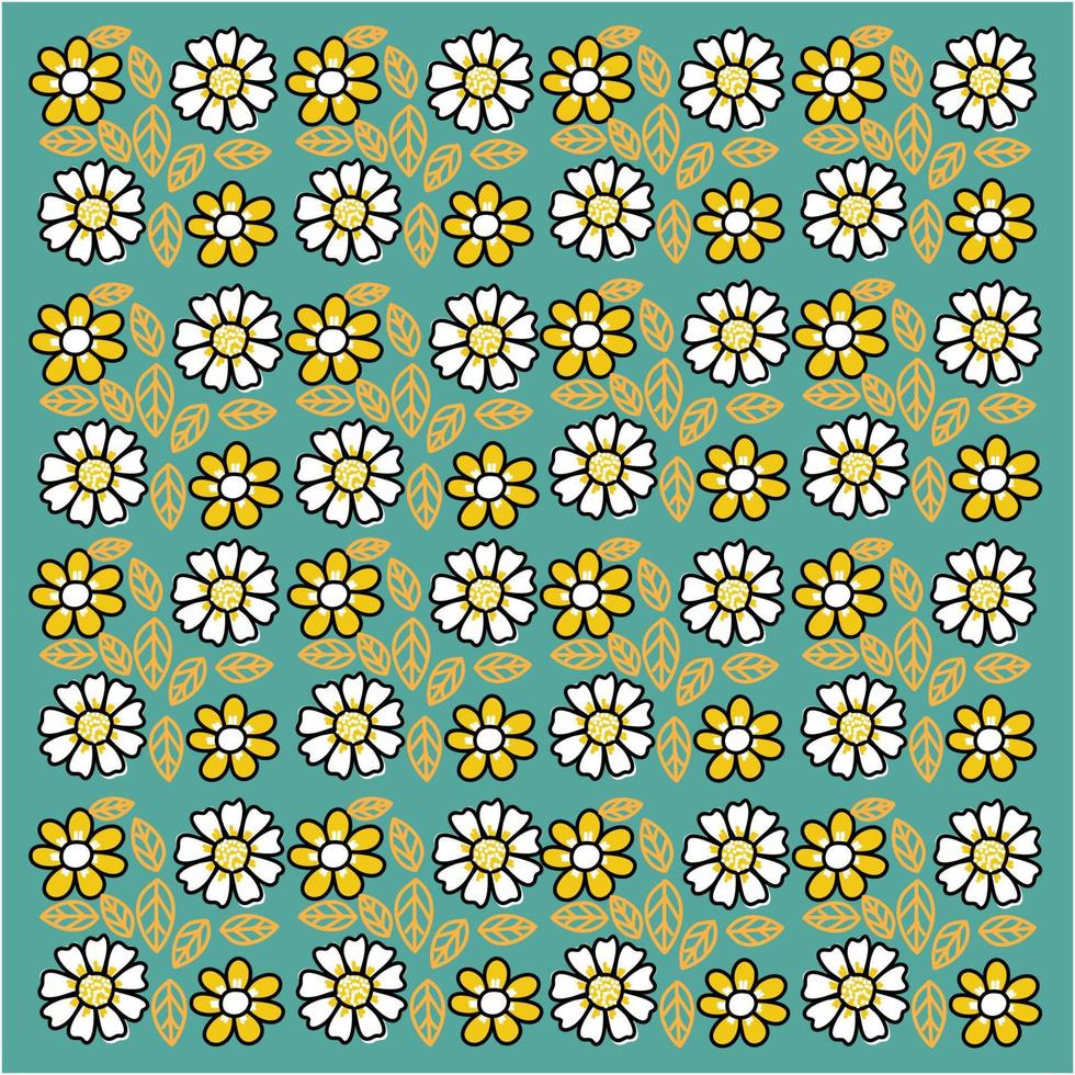 Freehand botanic Indian folk art modern style seamless pattern vector