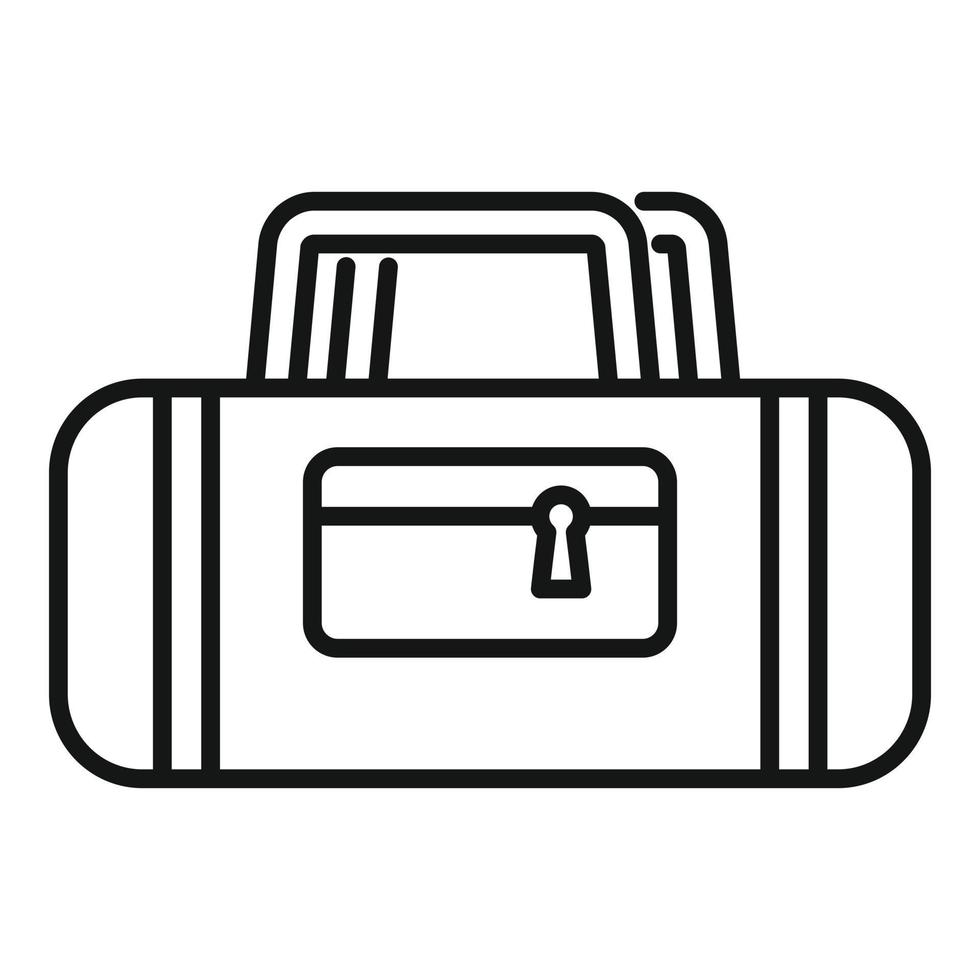 Sport bag icon, outline style vector