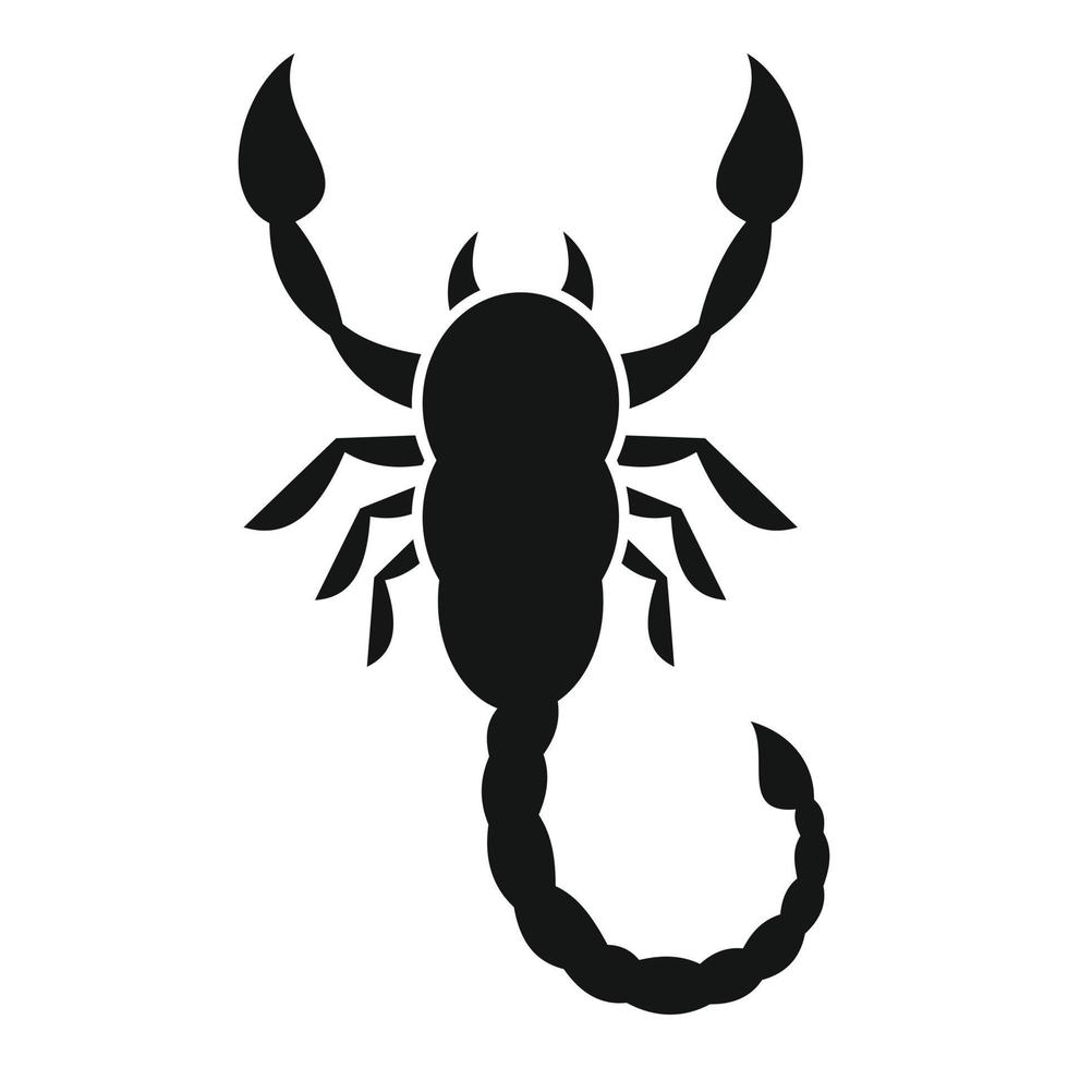 Scorpio tattoo icon, simple style vector