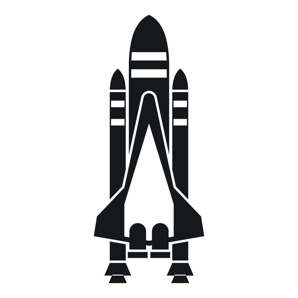 Space shuttle icon, simple style vector