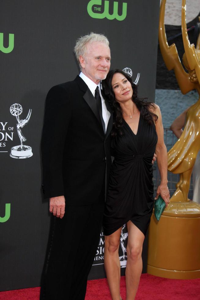 Tony Geary and Sarah Brown arriving at the Daytime Emmys at the Orpheum Theater in Los Angeles, CA on August 30, 2009 photo