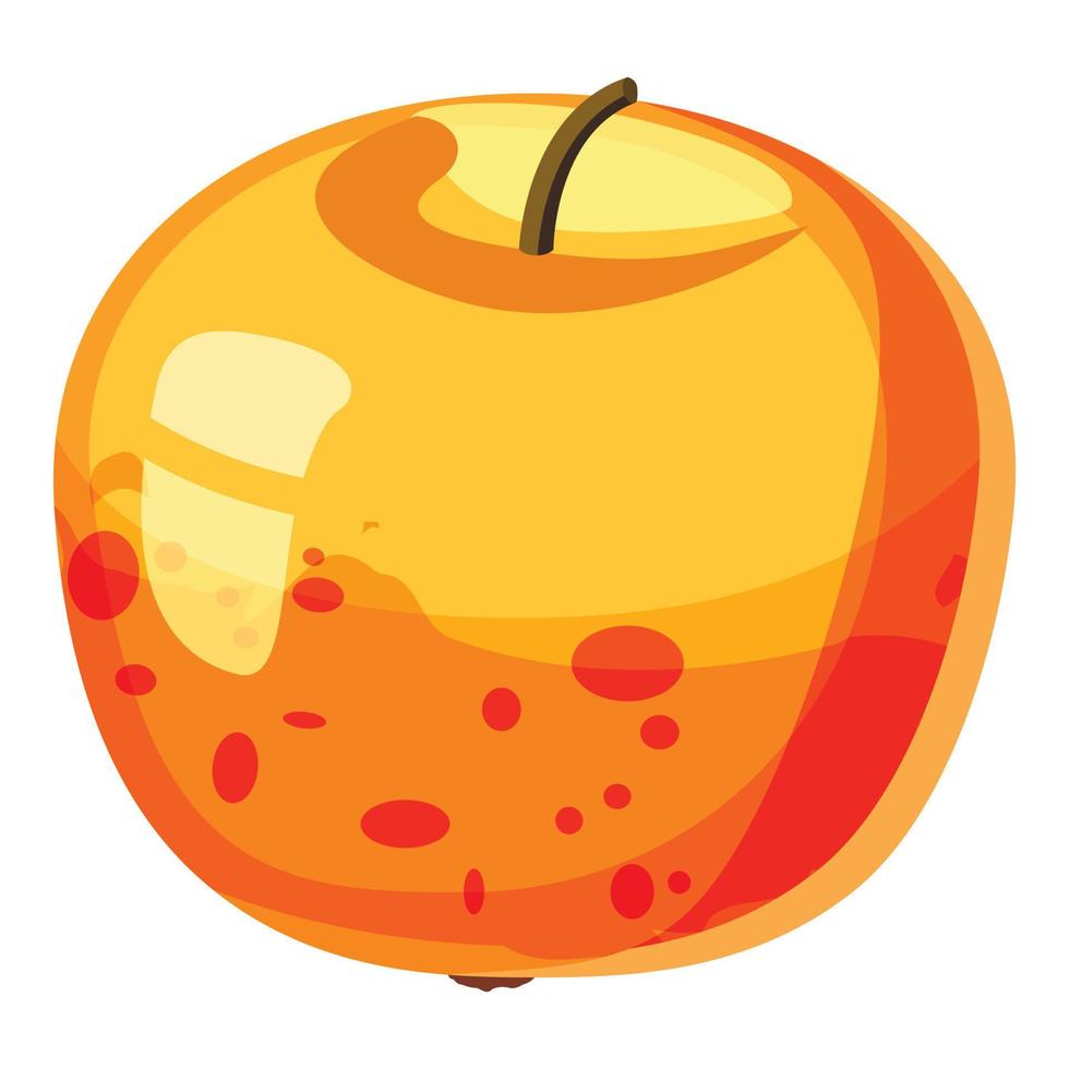 icono de manzana, estilo de dibujos animados vector