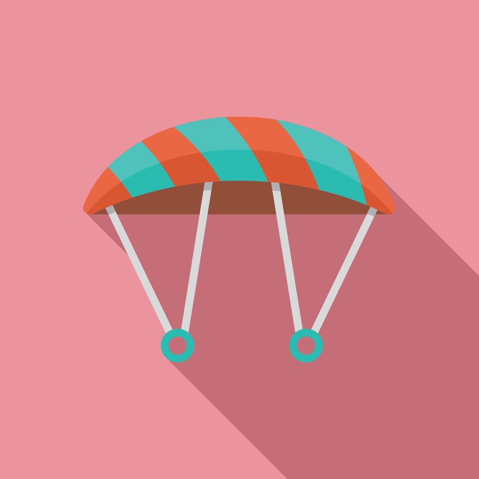 icono de paracaídas, estilo plano vector