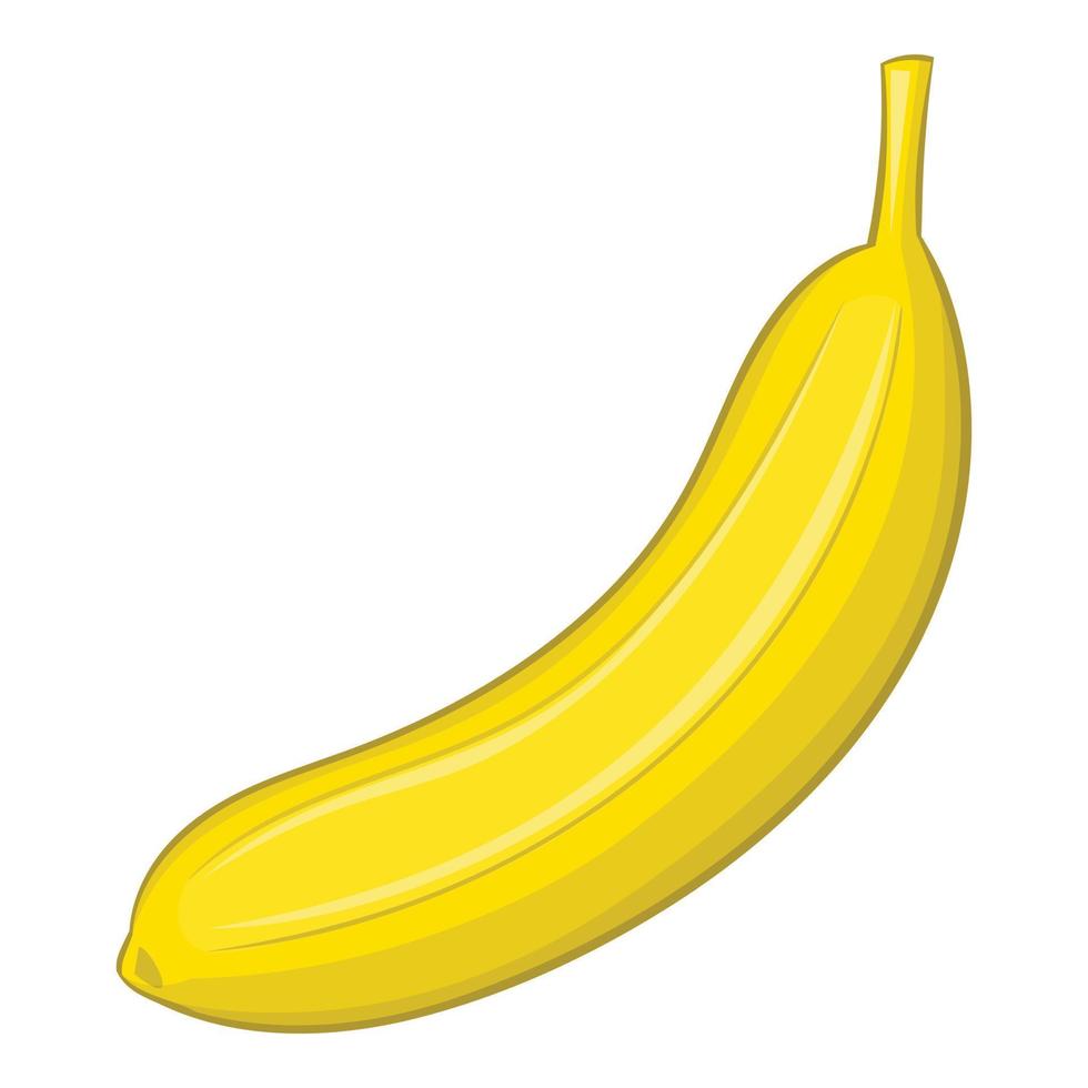 Banana icon, cartoon style vector