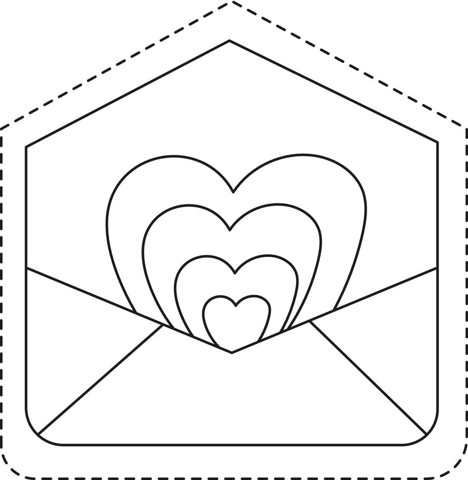 Valentine Love Message Scissor Skills vector