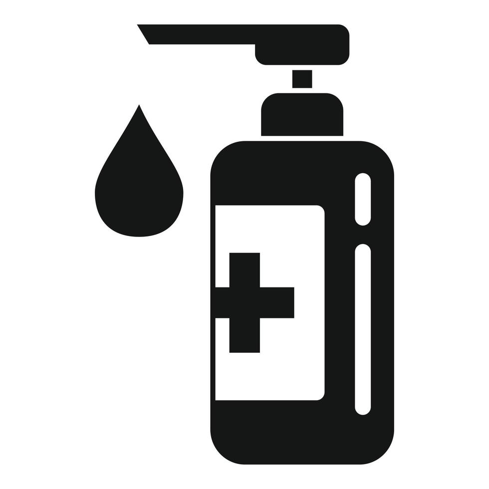 Medical soap dispenser icon, simple style vector