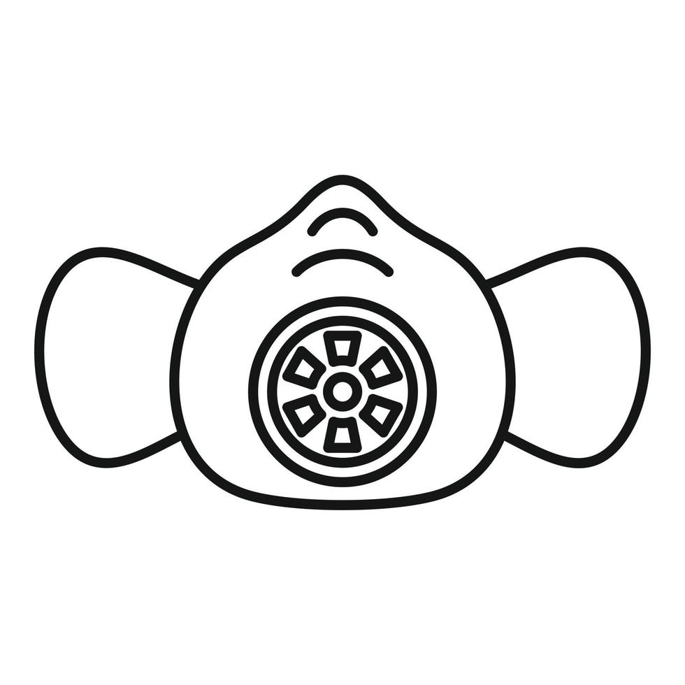 Breathe medical mask icon, outline style vector