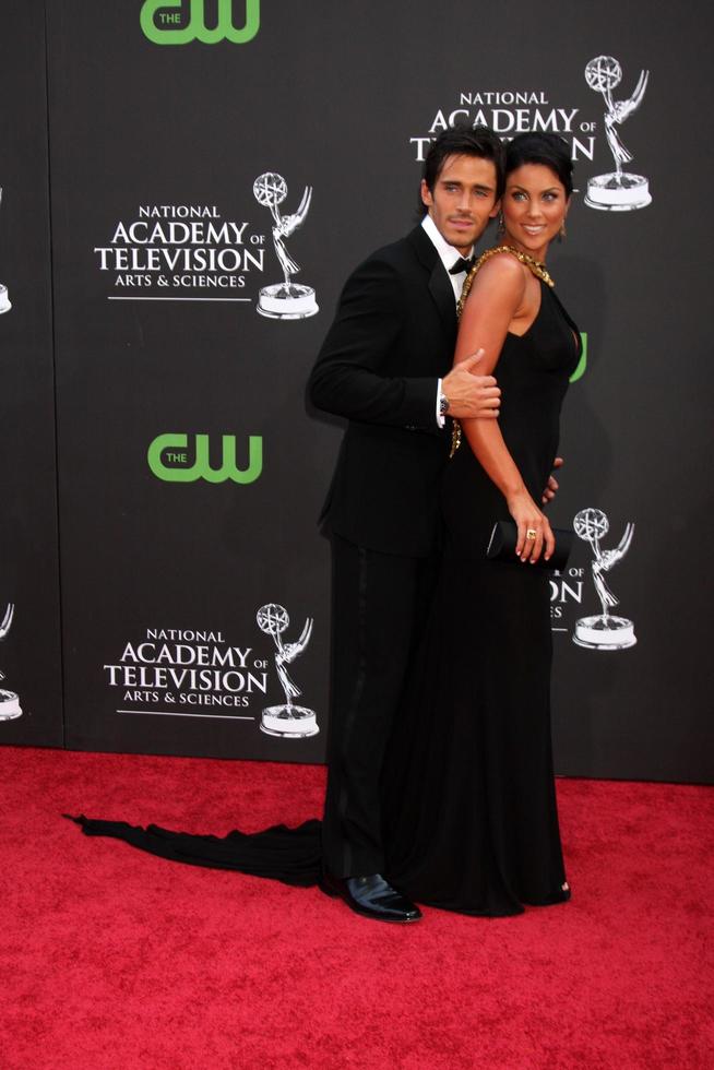 Brandon Beemer and Nadia Bjorlin arriving at the Daytime Emmys at the Orpheum Theater in Los Angeles, CA on August 30, 2009 photo