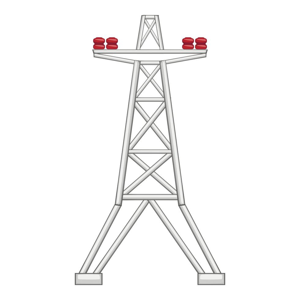 icono de poste eléctrico, estilo plano vector