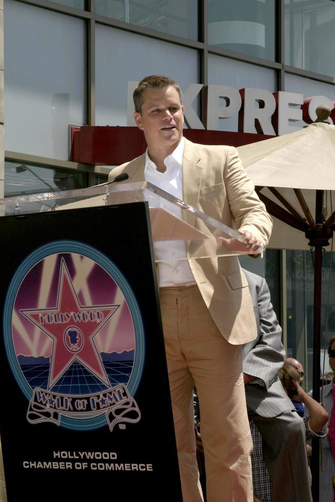 Matt Damon Matt Damon receives Star on the Hollywood Walk of Fame Los Angeles, CA July 25, 2007 2007 photo