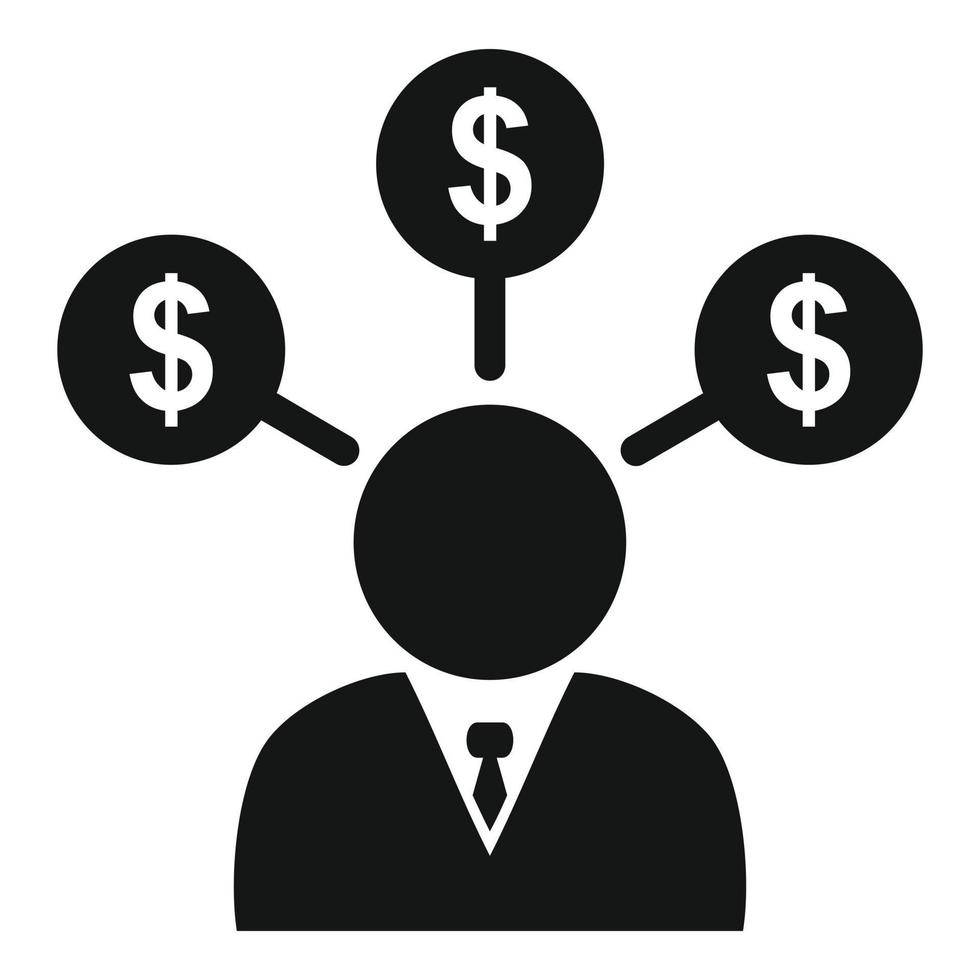 Trader scheme icon, simple style vector