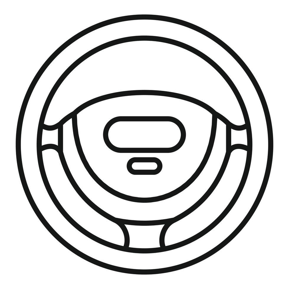 Control steering wheel icon, outline style vector