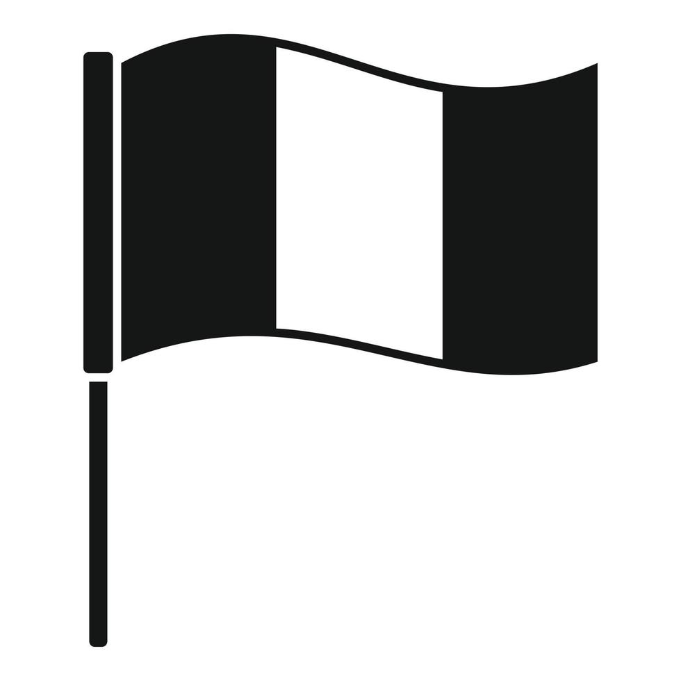 Hurling irish flag icon, simple style vector