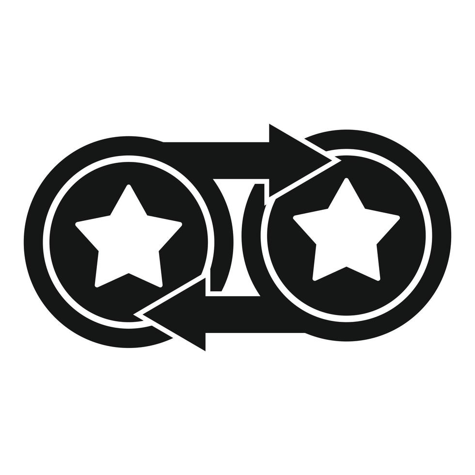 Token exchange icon simple vector. Bitcoin wallet vector