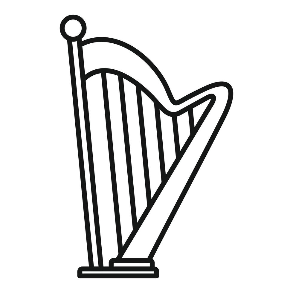regimiento dólar estadounidense comodidad icono de música de arpa, estilo de contorno 14682450 Vector en Vecteezy